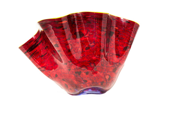 Dale Chihuly, Large 29 Inch Sapphire Macchia Signed 2015 Handblown Glass