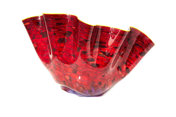 Dale Chihuly, Large 29 Inch Sapphire Macchia Signed 2015 Handblown Glass