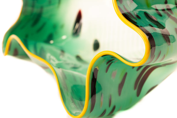 Dale Chihuly Signed Seagreen Macchia Pair Hand-Blown Glass Sold Out Portland Press Edition