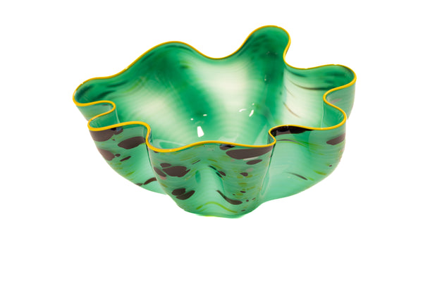 Dale Chihuly Signed Seagreen Macchia Pair Hand-Blown Glass Sold Out Portland Press Edition