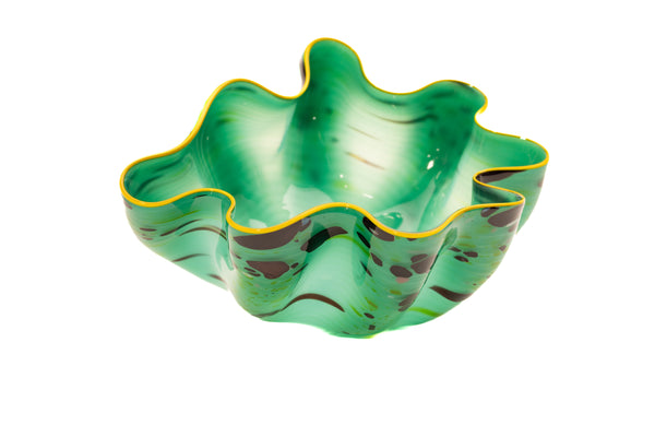 Dale Chihuly Signed Seagreen Macchia Pair Hand-Blown Glass Sold Out Portland Press Edition