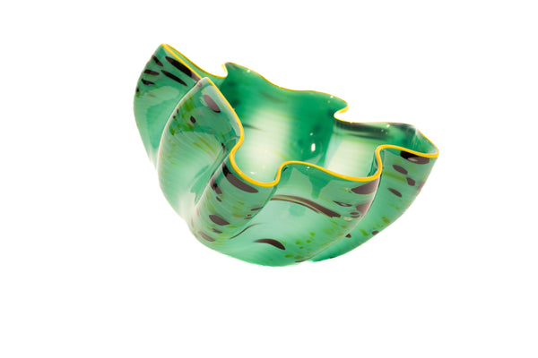 Dale Chihuly Signed Seagreen Macchia Pair Hand-Blown Glass Sold Out Portland Press Edition