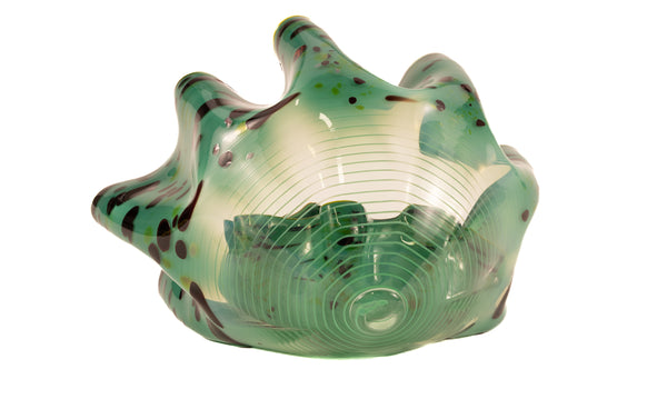 Dale Chihuly Signed Seagreen Macchia Pair Hand-Blown Glass Sold Out Portland Press Edition