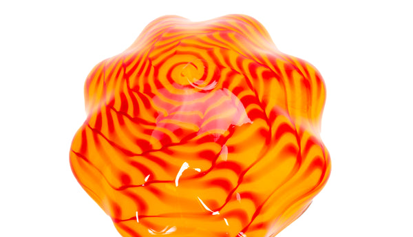 Tiger Lily Seaform Pair Hand Blown Signed Dated Glass Sculpture Rare