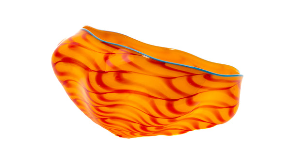 Tiger Lily Seaform Pair Hand Blown Signed Dated Glass Sculpture Rare