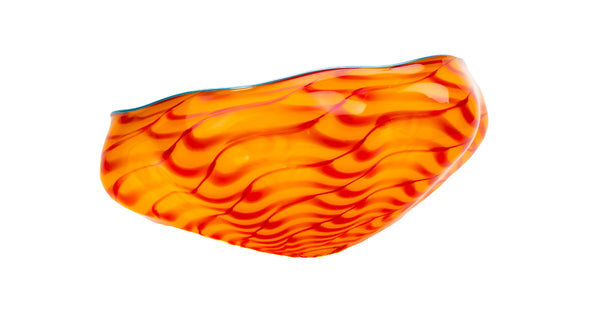 Tiger Lily Seaform Pair Hand Blown Signed Dated Glass Sculpture Rare