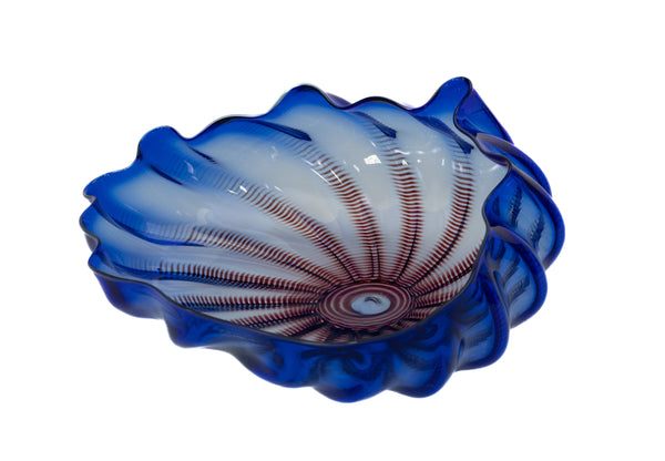 Dale Chihuly Four Piece Ultramarine Seaform Set Handblown Glass