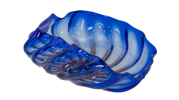 Dale Chihuly Four Piece Ultramarine Seaform Set Handblown Glass