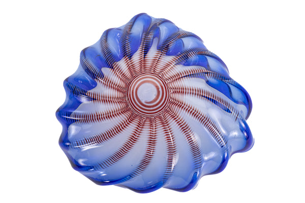 Dale Chihuly Four Piece Ultramarine Seaform Set Handblown Glass
