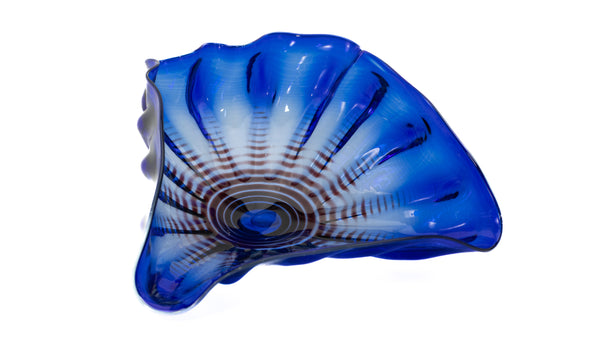 Dale Chihuly Four Piece Ultramarine Seaform Set Handblown Glass