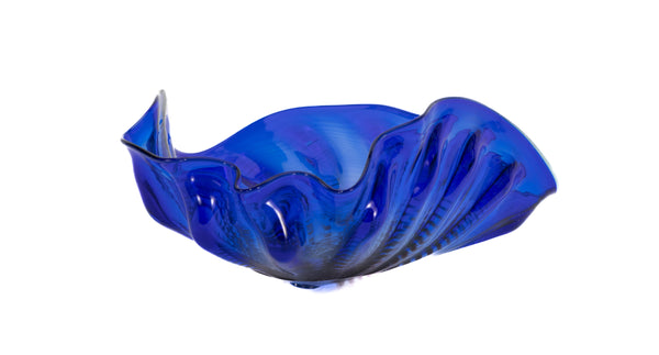 Dale Chihuly Four Piece Ultramarine Seaform Set Handblown Glass