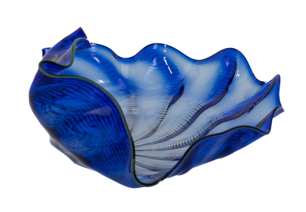 Dale Chihuly Four Piece Ultramarine Seaform Set Handblown Glass