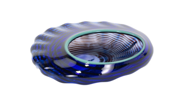 Dale Chihuly Four Piece Ultramarine Seaform Set Handblown Glass