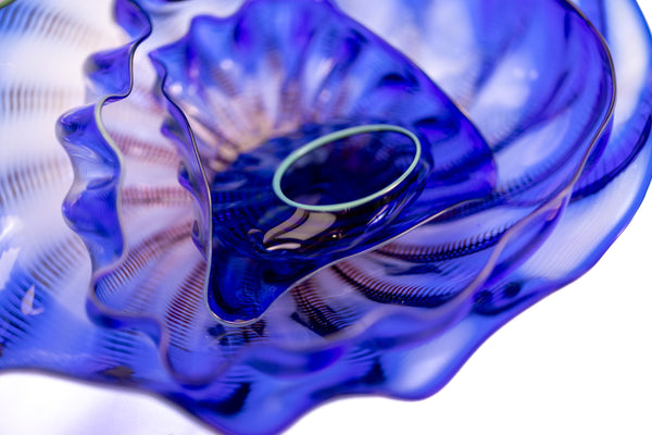 Dale Chihuly Four Piece Ultramarine Seaform Set Handblown Glass