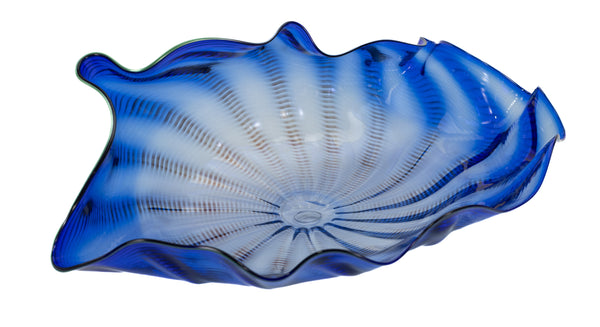 Dale Chihuly Four Piece Ultramarine Seaform Set Handblown Glass