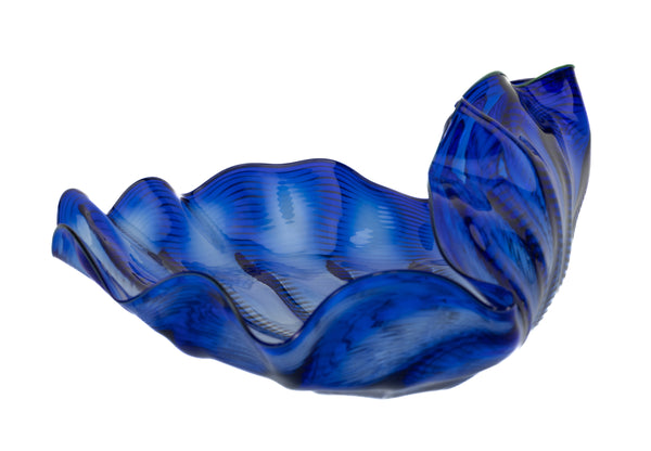 Dale Chihuly Four Piece Ultramarine Seaform Set Handblown Glass