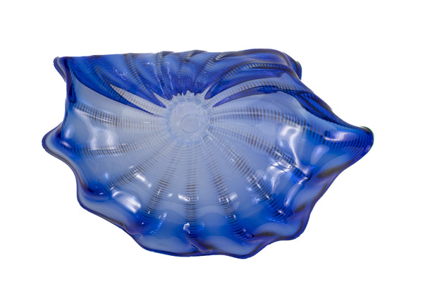Dale Chihuly Four Piece Ultramarine Seaform Set Handblown Glass
