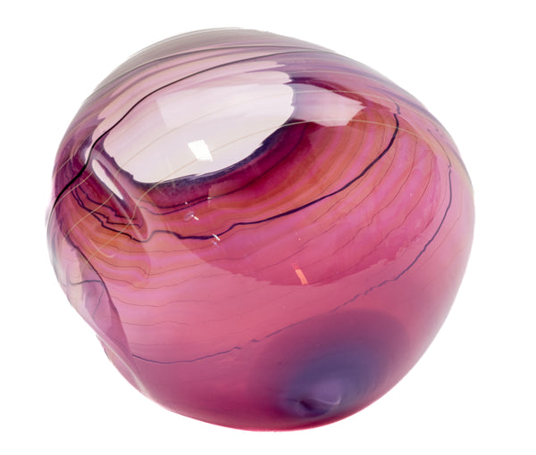 Dale Chihuly Violet Basket 3 Piece Set Signed 2010 Portland Press Hand-blown Glass