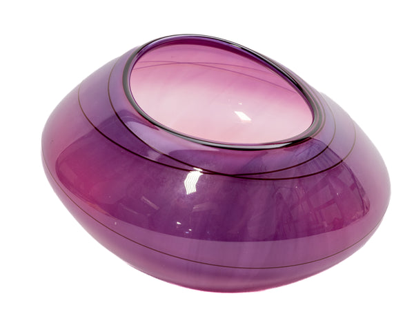 Dale Chihuly Violet Basket 3 Piece Set Signed 2010 Portland Press Hand-blown Glass