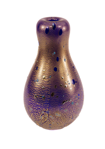 Dale Chihuly Iridescent Violet Philodendron Signed Handblown Glass Vase