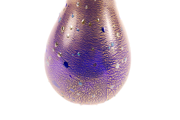 Dale Chihuly Iridescent Violet Philodendron Signed Handblown Glass Vase