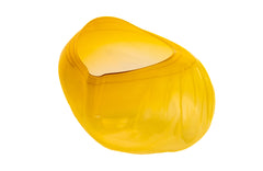 Dale Chihuly, Yellow Basket with Orange Lip Wrap - Signed 1997 Hand-Blown Glass
