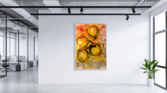 Dale Chihuly Large 60” x 40” Original Signed Yellow Orange Baskets Painting 1999