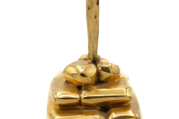 Salvador Dali Christ of St. John of the Cross Gold Sculpture Signed Edition of 500