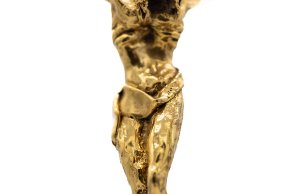 Salvador Dali Christ of St. John of the Cross Gold Sculpture Signed Edition of 500