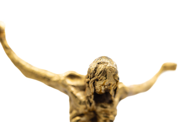 Salvador Dali Christ of St. John of the Cross Gold Sculpture Signed Edition of 500