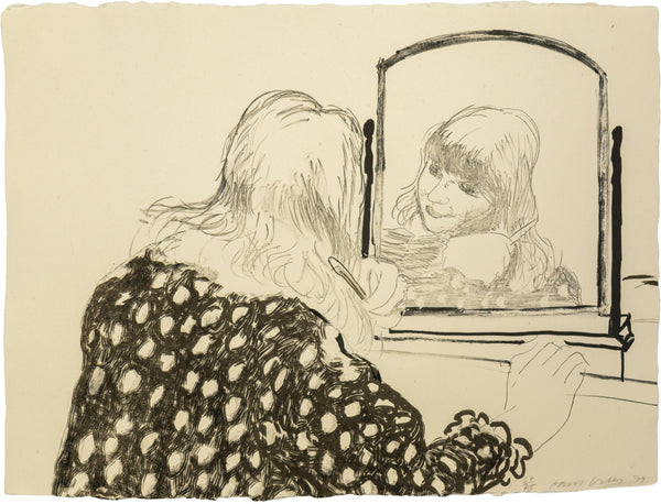 David Hockney Ann Combing Her Hair Signed Lithograph Edition of 75