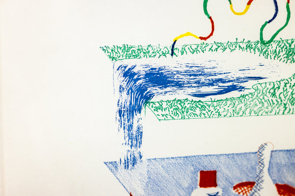 David Hockney Figures with Still Life Etching Edition of 200 From The Blue Guitar Series
