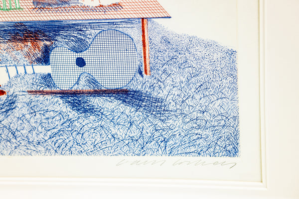 David Hockney Figures with Still Life Etching Edition of 200 From The Blue Guitar Series