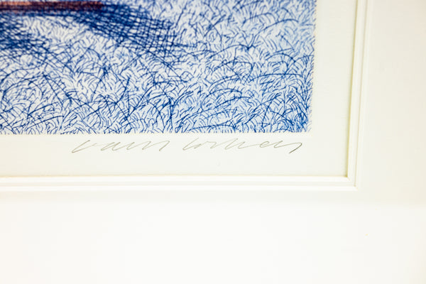 David Hockney Figures with Still Life Etching Edition of 200 From The Blue Guitar Series
