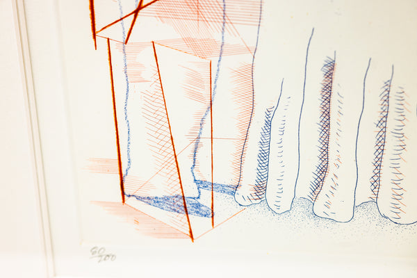 David Hockney The Buzzing of the Blue Guitar Etching Edition of 200 From The Blue Guitar Series