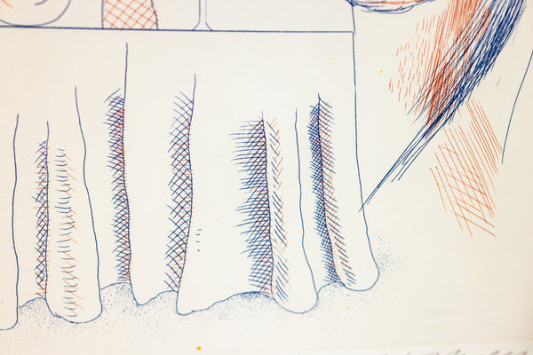David Hockney The Buzzing of the Blue Guitar Etching Edition of 200 From The Blue Guitar Series