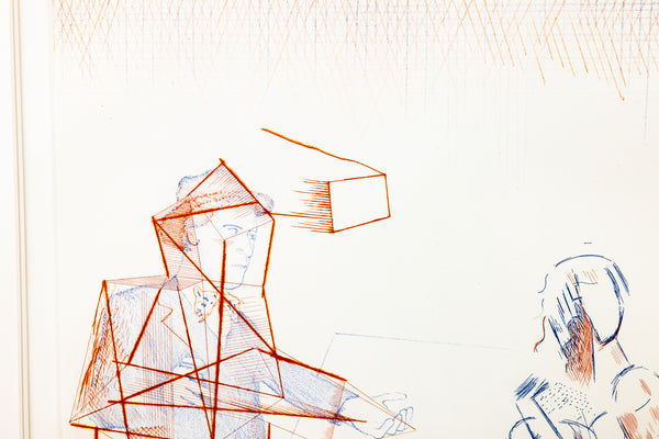 David Hockney The Buzzing of the Blue Guitar Etching Edition of 200 From The Blue Guitar Series