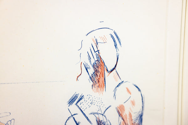 David Hockney The Buzzing of the Blue Guitar Etching Edition of 200 From The Blue Guitar Series