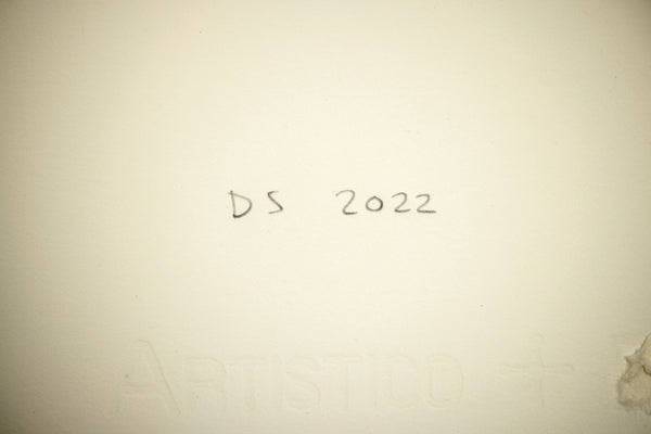 David Shrigley, Fight Your Paranoia, is a 30 x 22.25 inch original acrylic painting on Fabriano paper featuring a clenched fist and ironic text