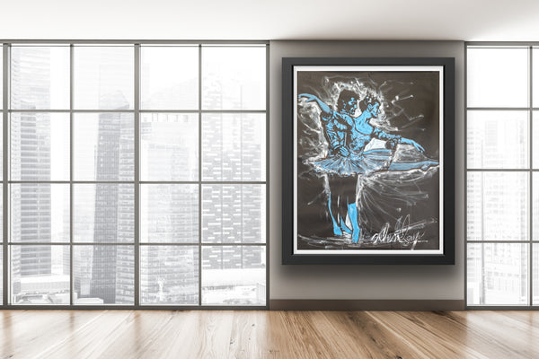 Denny Dent Ballerina Duet 69” Large Original Painting