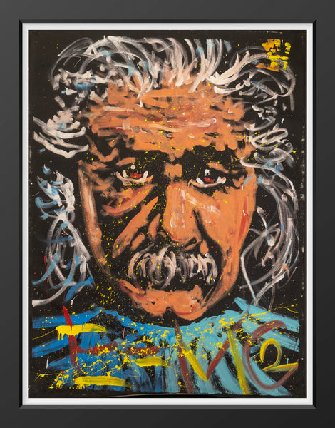 Denny Dent Albert Einstein Large 74.5” Original Canvas Painting