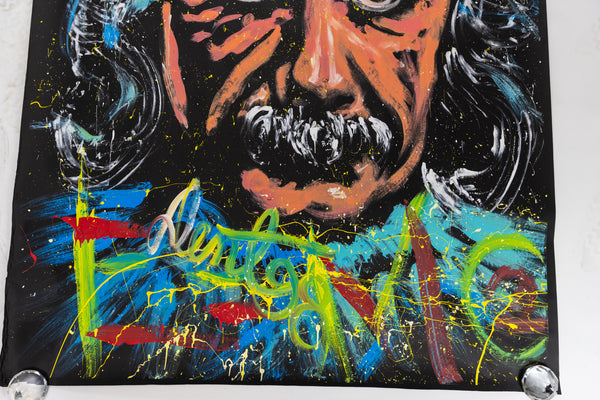Denny Dent Rare Albert Einstein Signed Large 71” Original Painting
