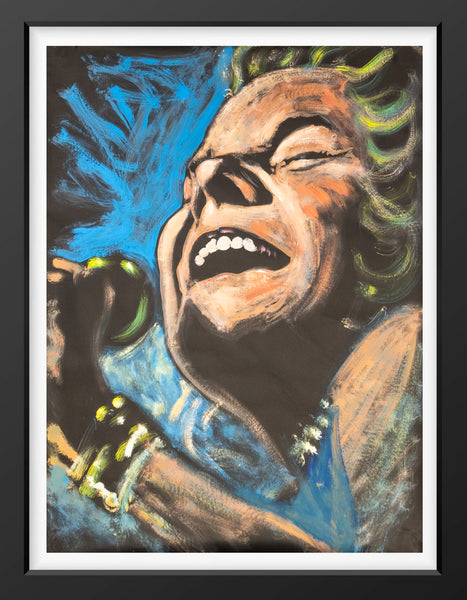 Denny Dent Janis Joplin Large 6' Signed Original Painting