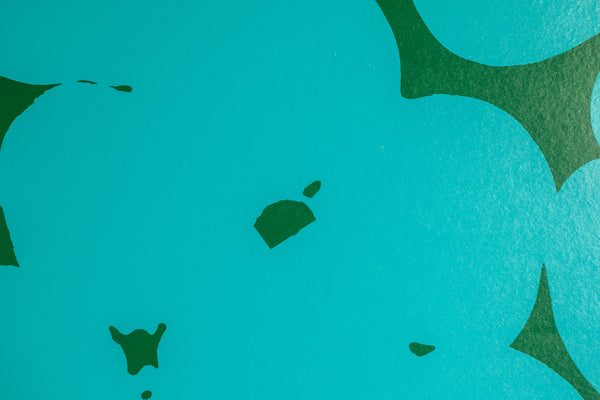 Donald Sultan, Wallflower (Aqua and Dark Green), is a 2018 large-scale color screenprint