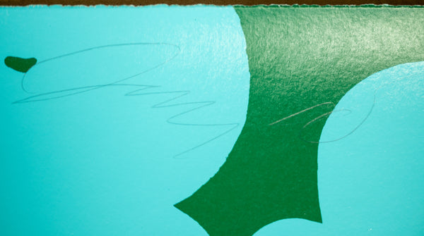 Donald Sultan, Wallflower (Aqua and Dark Green), is a 2018 large-scale color screenprint