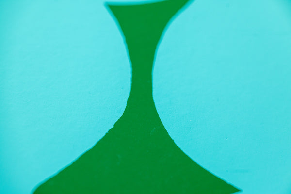 Donald Sultan, Wallflower (Aqua and Dark Green), is a 2018 large-scale color screenprint