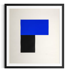 Ellsworth Kelly, Blue with Black #1, Color Lithograph Signed Edition of 50