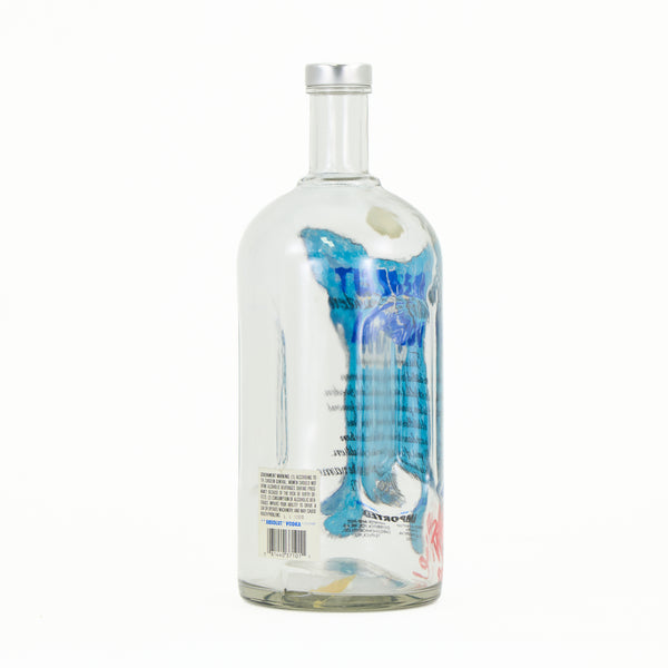 George Rodrigue, Blue Dog, Original Painting on Signed Absolut Vokda Bottle