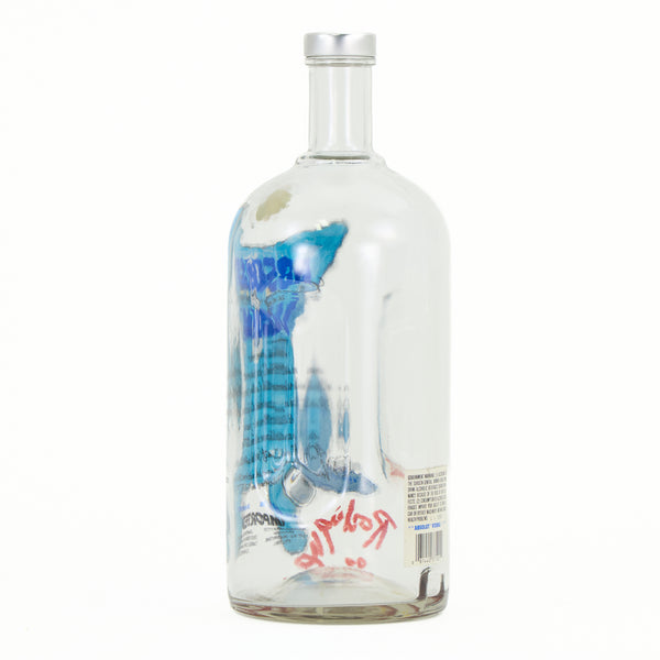 George Rodrigue, Blue Dog, Original Painting on Signed Absolut Vokda Bottle
