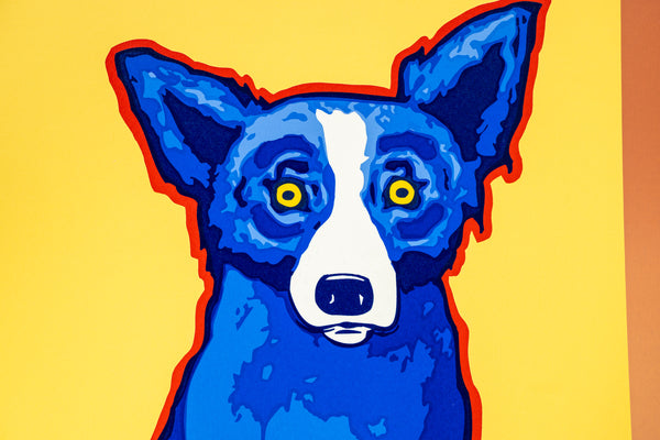 George Rodrigue Blue Label Blue Dog 1995 Signed Screenprint Edition of 50